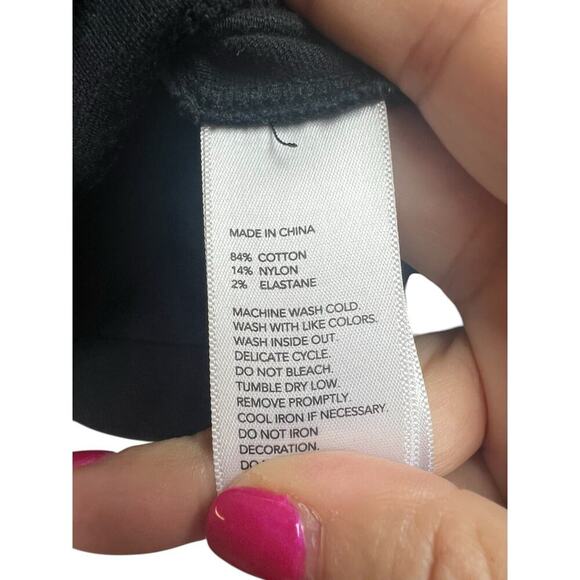 Kate Spade Saturday Black V-Neck Women's Top Medium - Picture 6 of 8